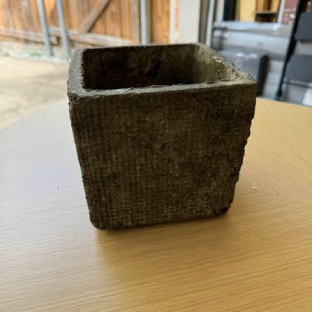 ☀️Gray 4"x4" Concrete Cube Planter - OS